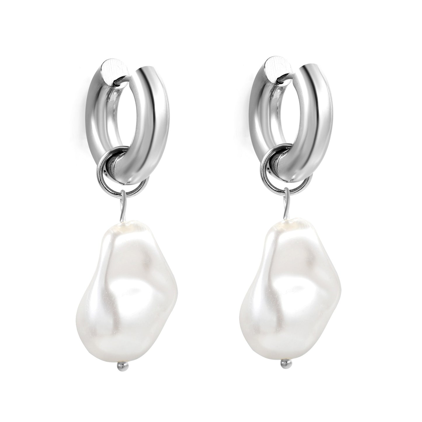 Celine pearl hoops